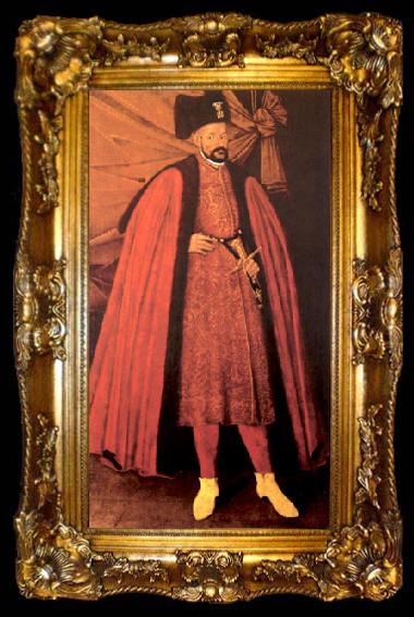 framed  Jost Amman Portrait of Stephen Bathory of Poland., ta009-2
